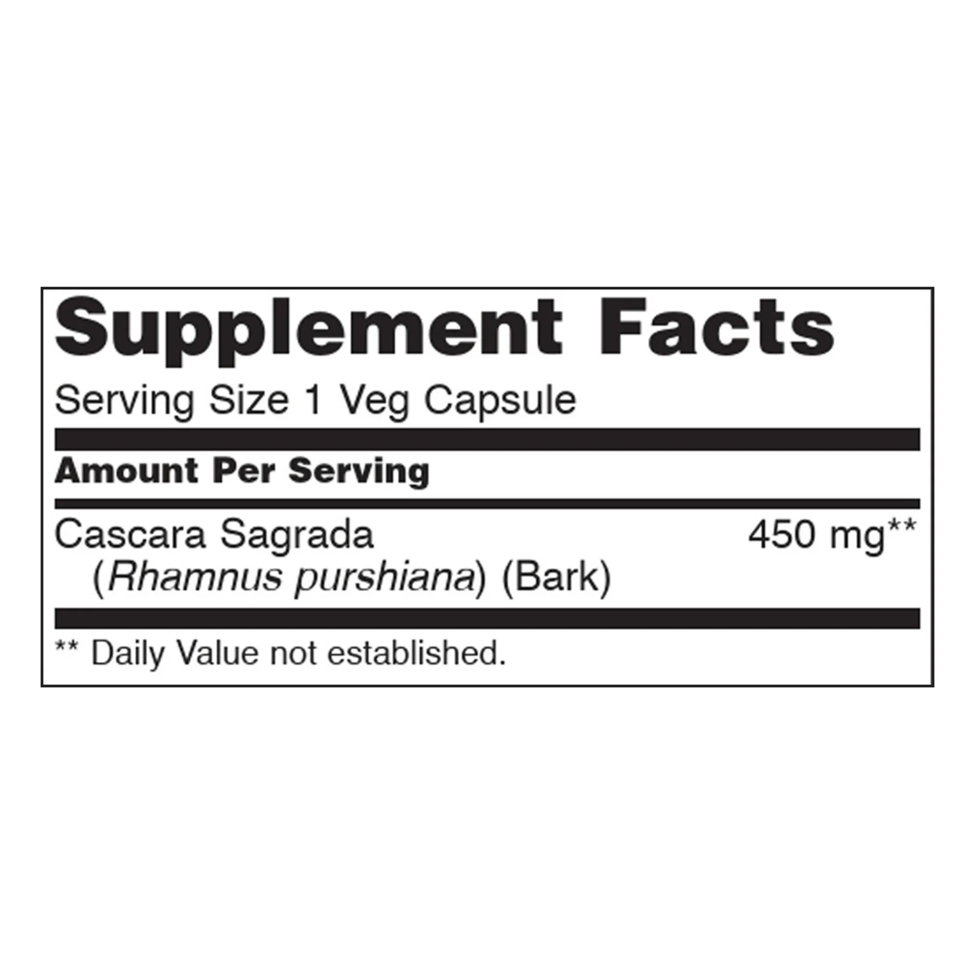 NOW Foods, Cascara Sagrada, 450 mg, 100 Veg Capsules