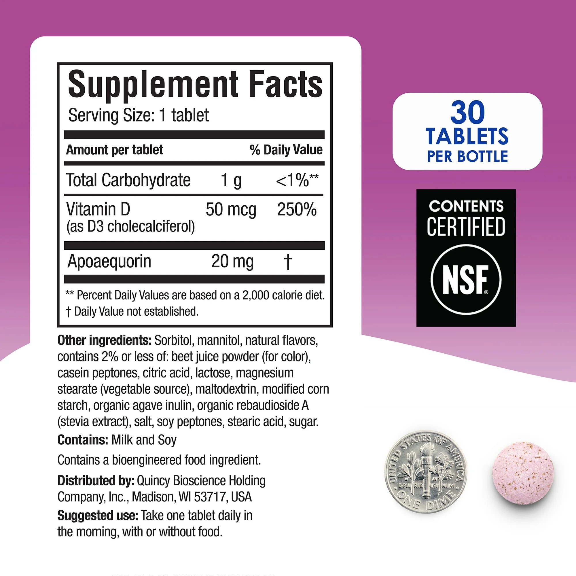 Prevagen Extra Strength Chewable Tablets, Mixed Berry, 30 Ct