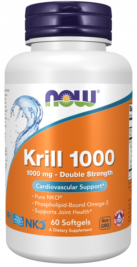 NOW Foods, Neptune Krill 1000, Double Strength, 1,000 mg, 60 Softgels
