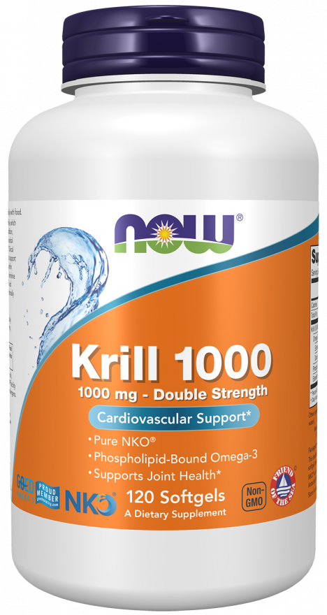 NOW Foods, Neptune Krill 1000, Double Strength, 1,000 mg, 60 Softgels