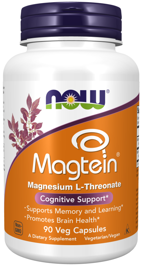 NOW Foods, Magtein®, Magnesium L-Threonate, 2,000 mg, 90 Veg Capsules (66.6 mg per Capsule)