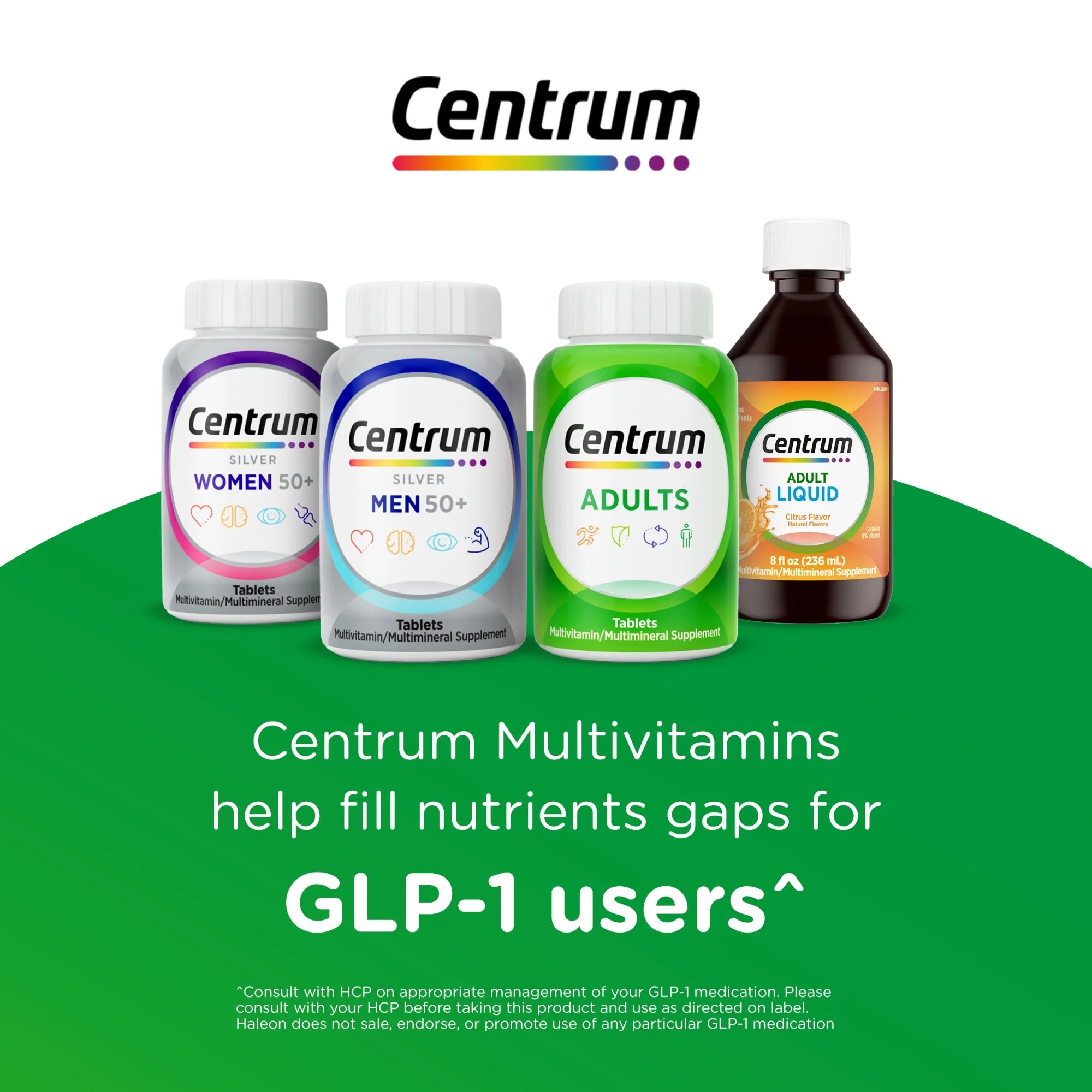 Centrum Liquid Multivitamin Supplement for Adults, Citrus Flavor, 8 Oz
