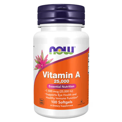 NOW Foods, Vitamin A, 25,000 IU, 100 Softgels