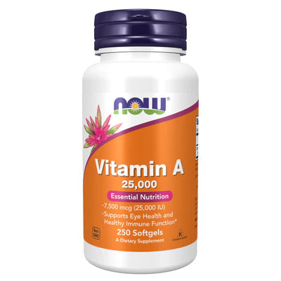 NOW Foods, Vitamin A, 25,000 IU, 250 Softgels
