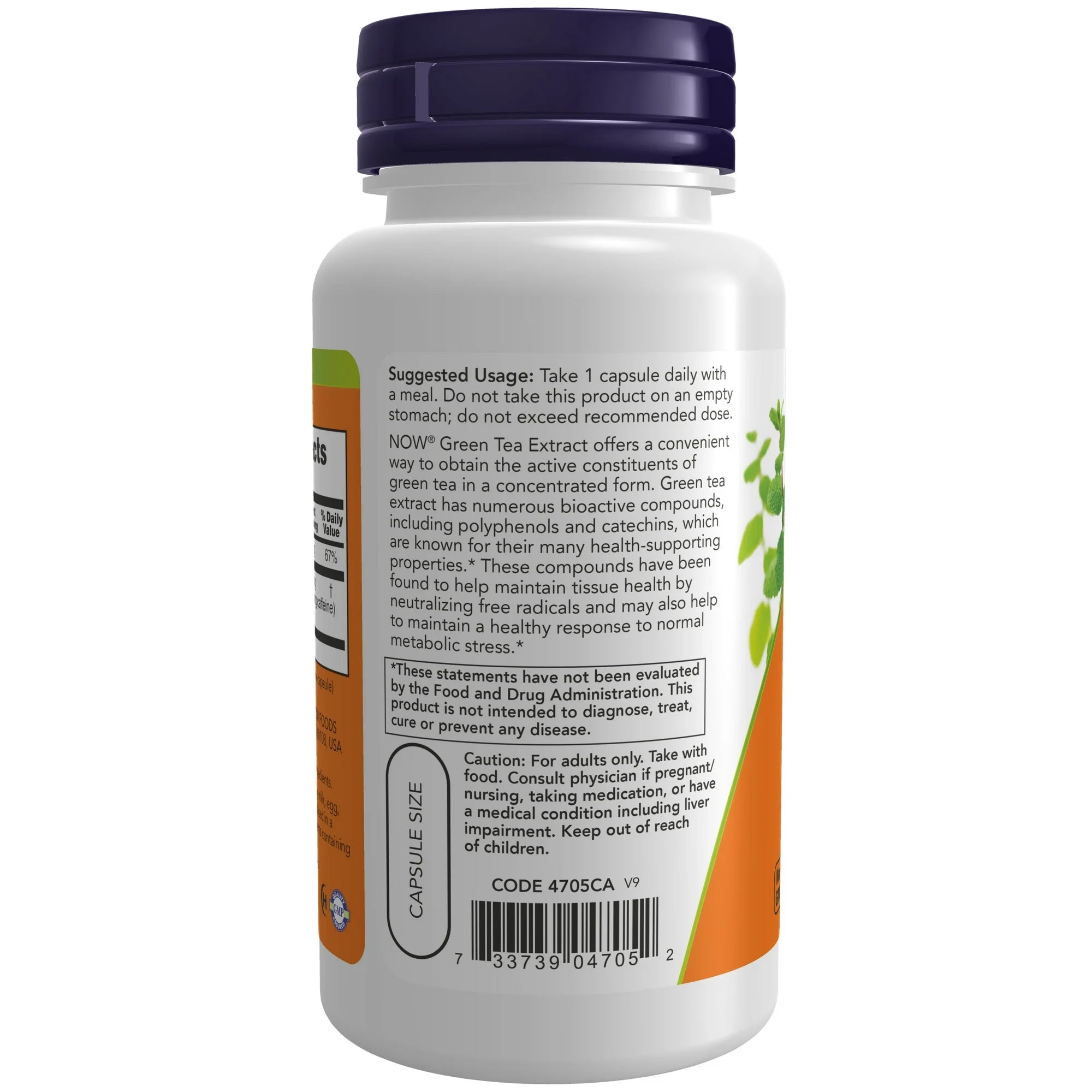 NOW Foods, Green Tea Extract, 400 mg, 100 Veg Capsules