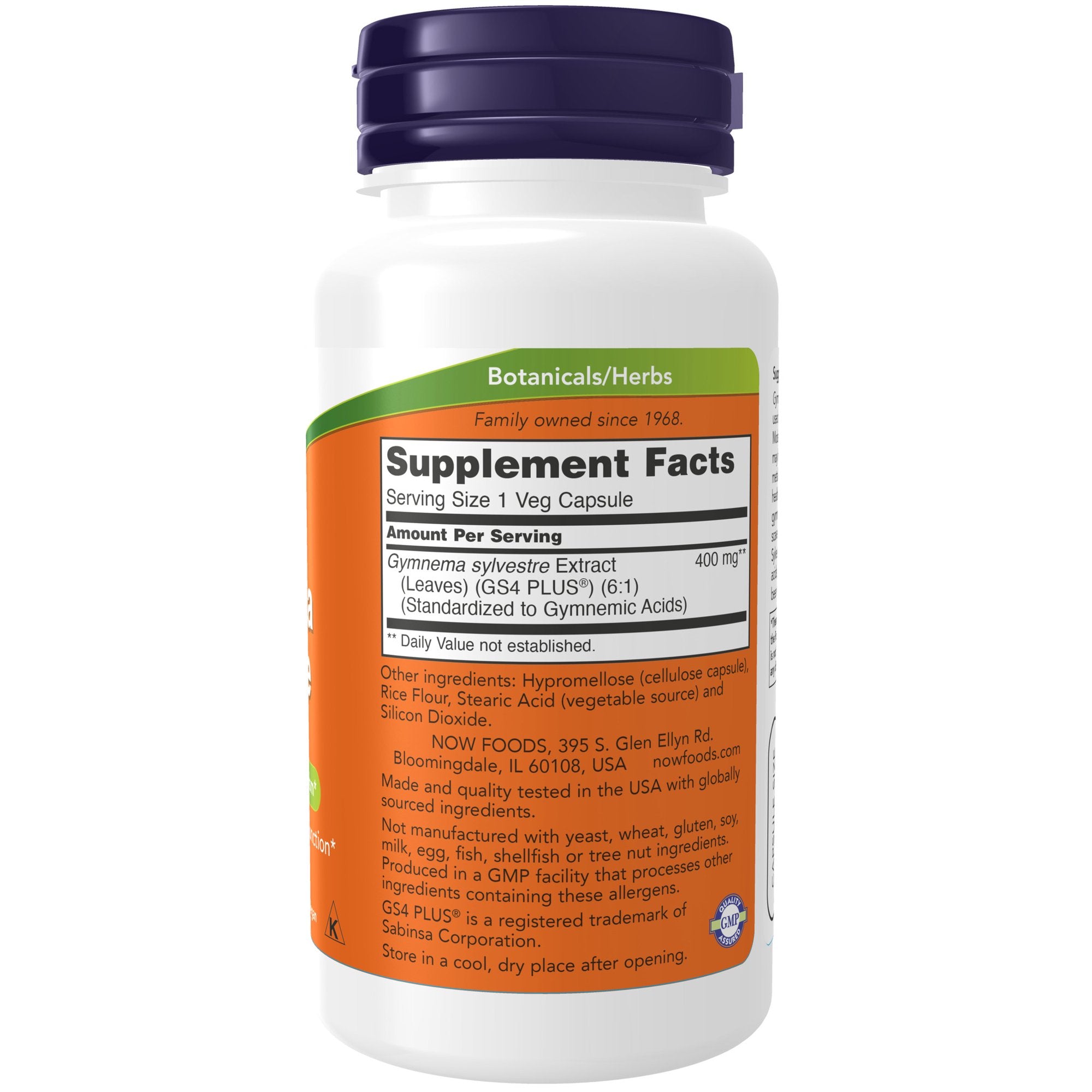 NOW Foods, Gymnema Sylvestre, 400 mg, 90 Veg Capsules