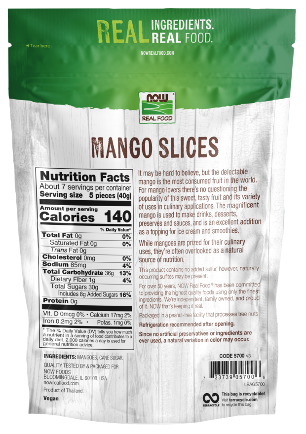 Mango Slices By Now Foods - 10 Oz Bag