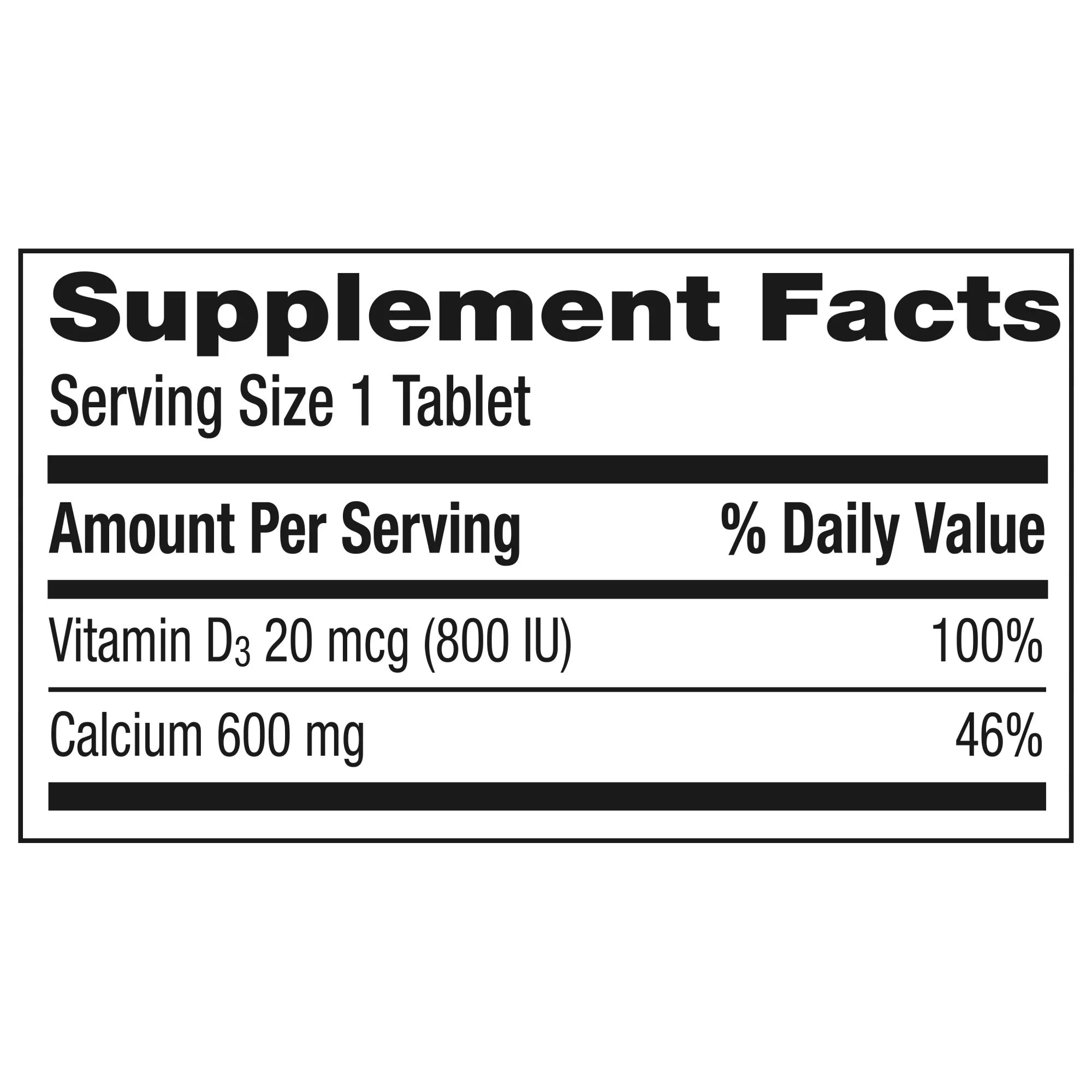 Caltrate 600+D3 Calcium and Vitamin D Supplement Tablets - 120 Count