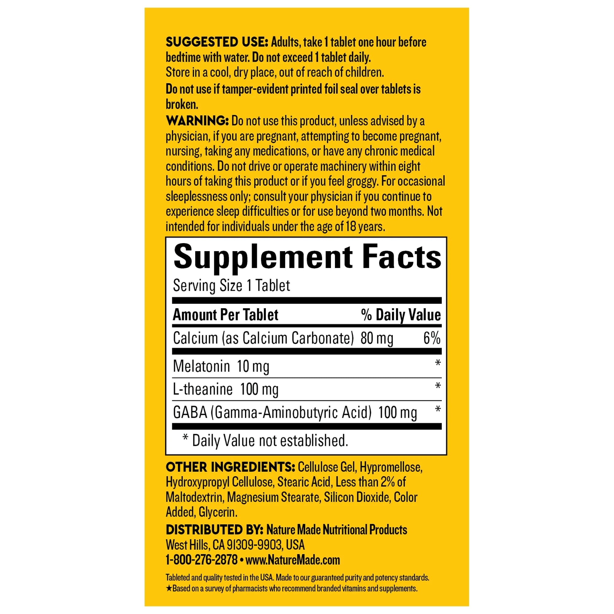 Nature Made Wellblends Sleep Longer Tri-Layer Tablets, Sleep Aid Supplement, 35 Count
