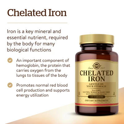 Solgar Chelated Iron 100 Tablets