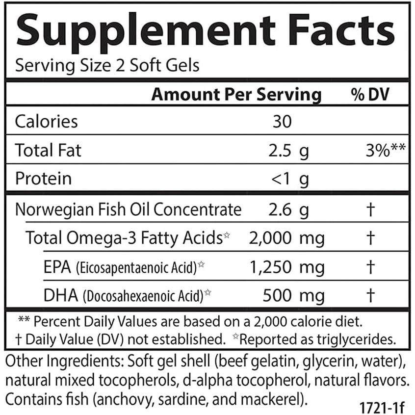 Carlson - Maximum Omega 2000 mg Omega-3 Fatty Acids Lemon - 90 Softgels