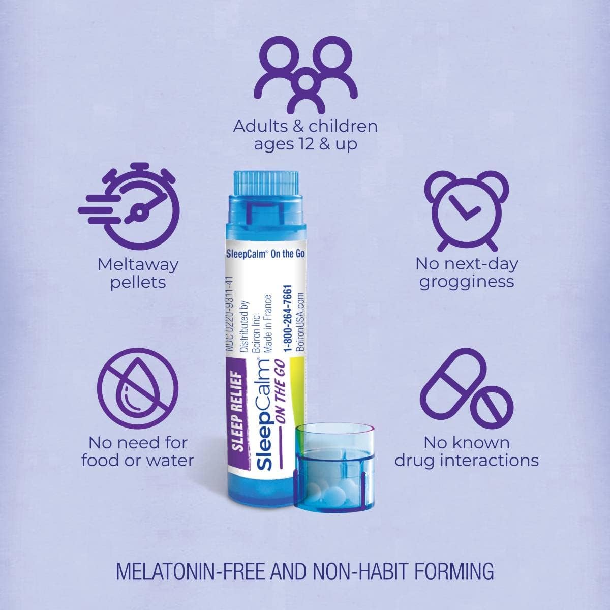 SleepCalm On the Go by Boiron Homeopathic Medicine For Sleep Relief - 160 Pellet