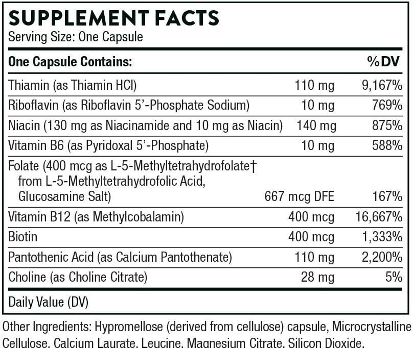 Thorne, Basic B Complex, 60 Capsules