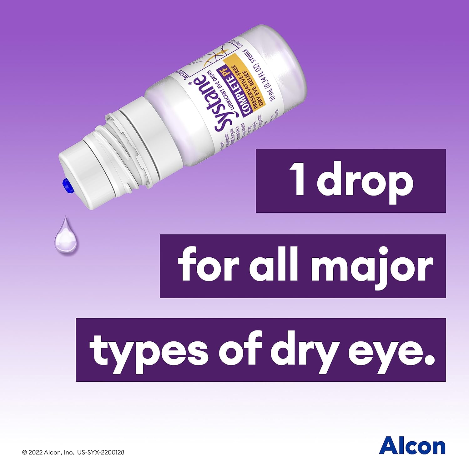 Systane COMPLETE PF Multi-Dose Preservative Free Dry Eye Drops 0.34 Fl Oz, 2 count