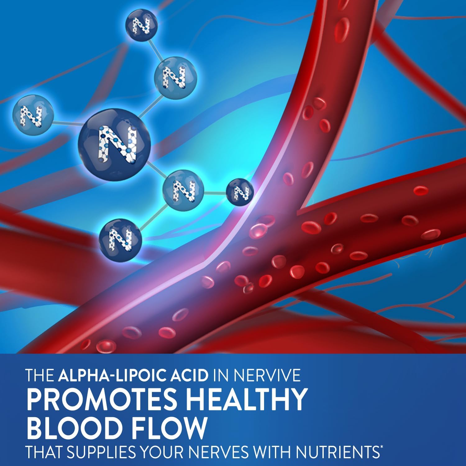 Nervive Nerve Relief Tablets, Nerve Pain Relief with Vitamin B12 and Alpha Lipoic Acid, 30 Count