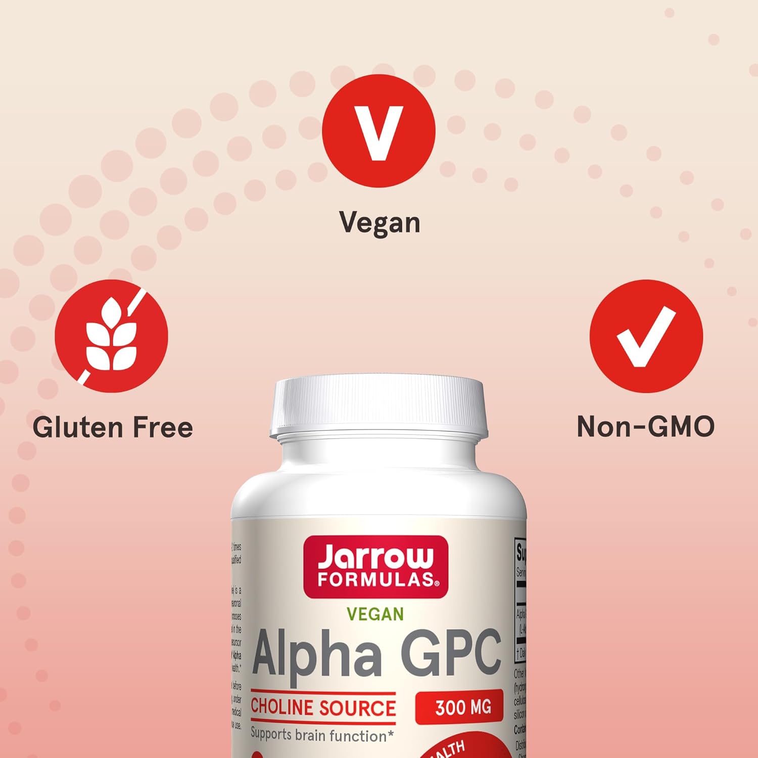 Jarrow Formulas, Alpha GPC, 300 mg, 60 Veggie Capsules