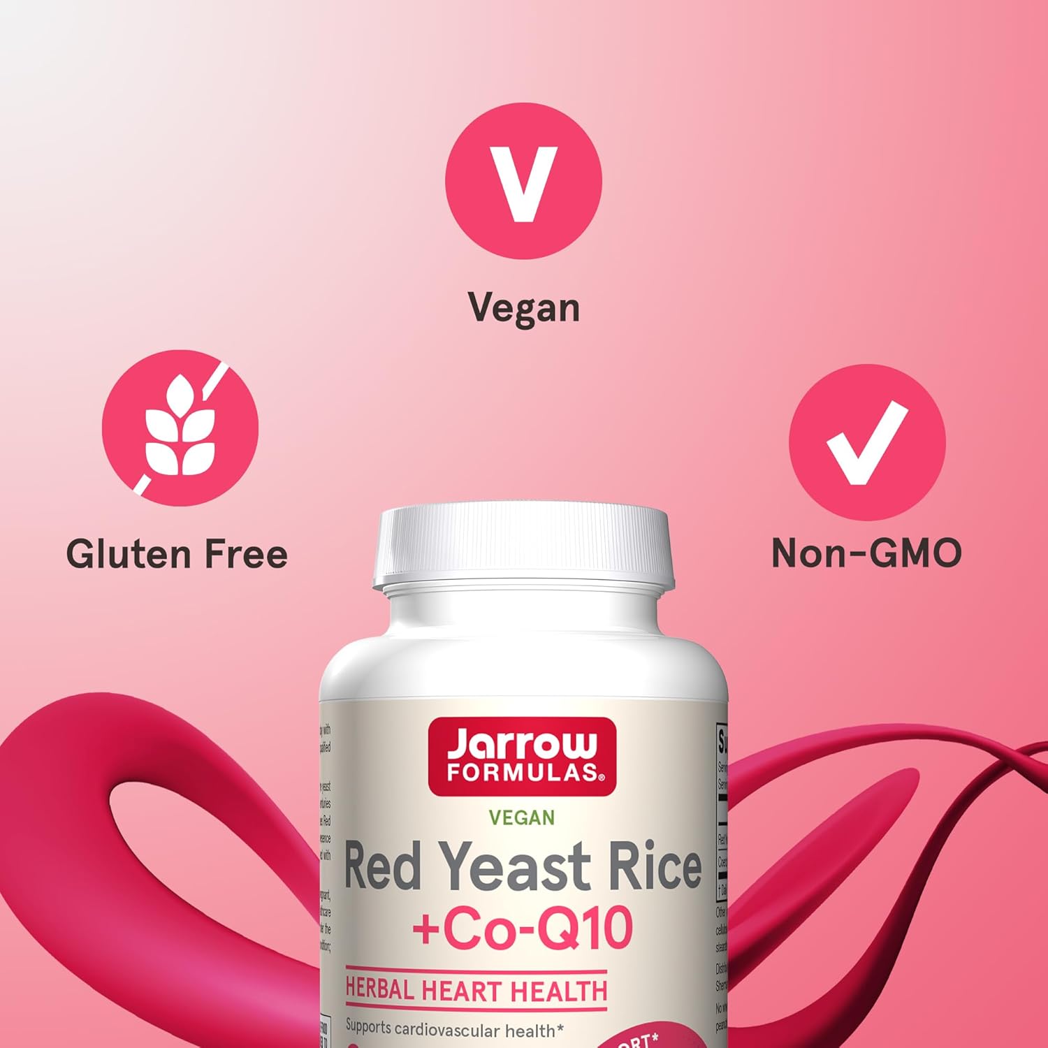 Jarrow Formulas, Vegan Red Yeast Rice + Co-Q10, 120 Veggie Capsules