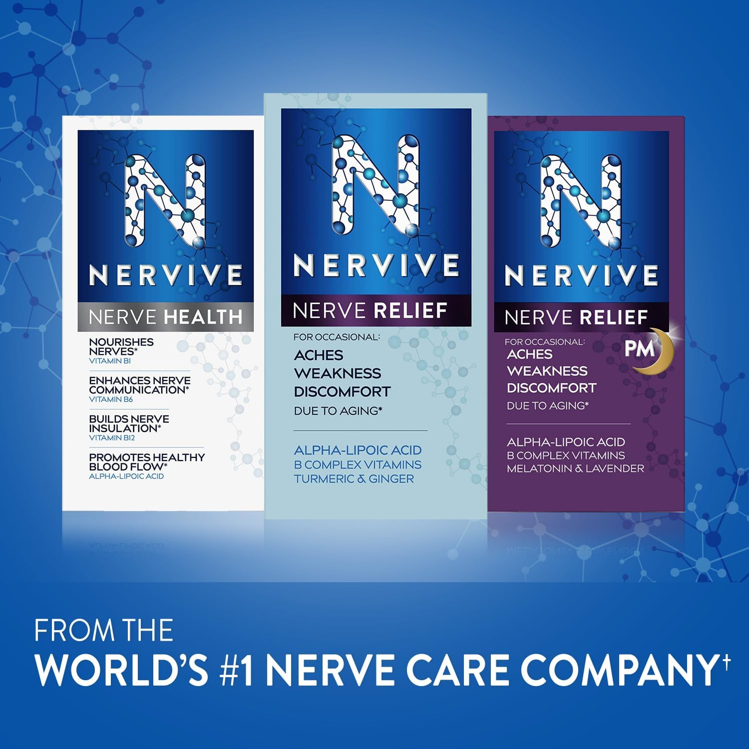 Nervive Nerve Relief Tablets, Nerve Pain Relief with Vitamin B12 and Alpha Lipoic Acid, 30 Count