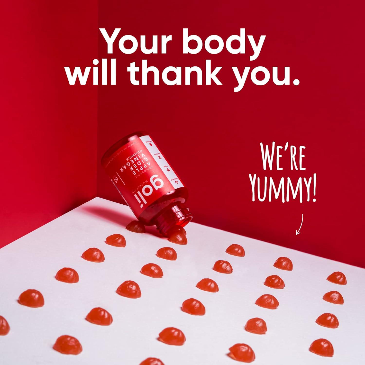 Goli Nutrition, Apple Cider Vinegar Gummies, 60 Gummies (3 Pack)