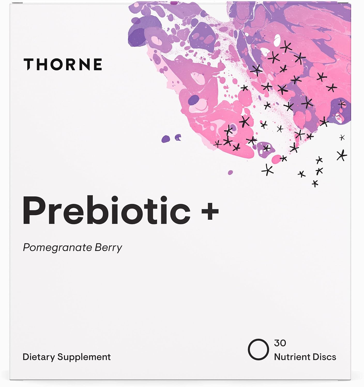 Thorne, Prebiotic +, Pomegranate Berry, 30 Nutrient Discs