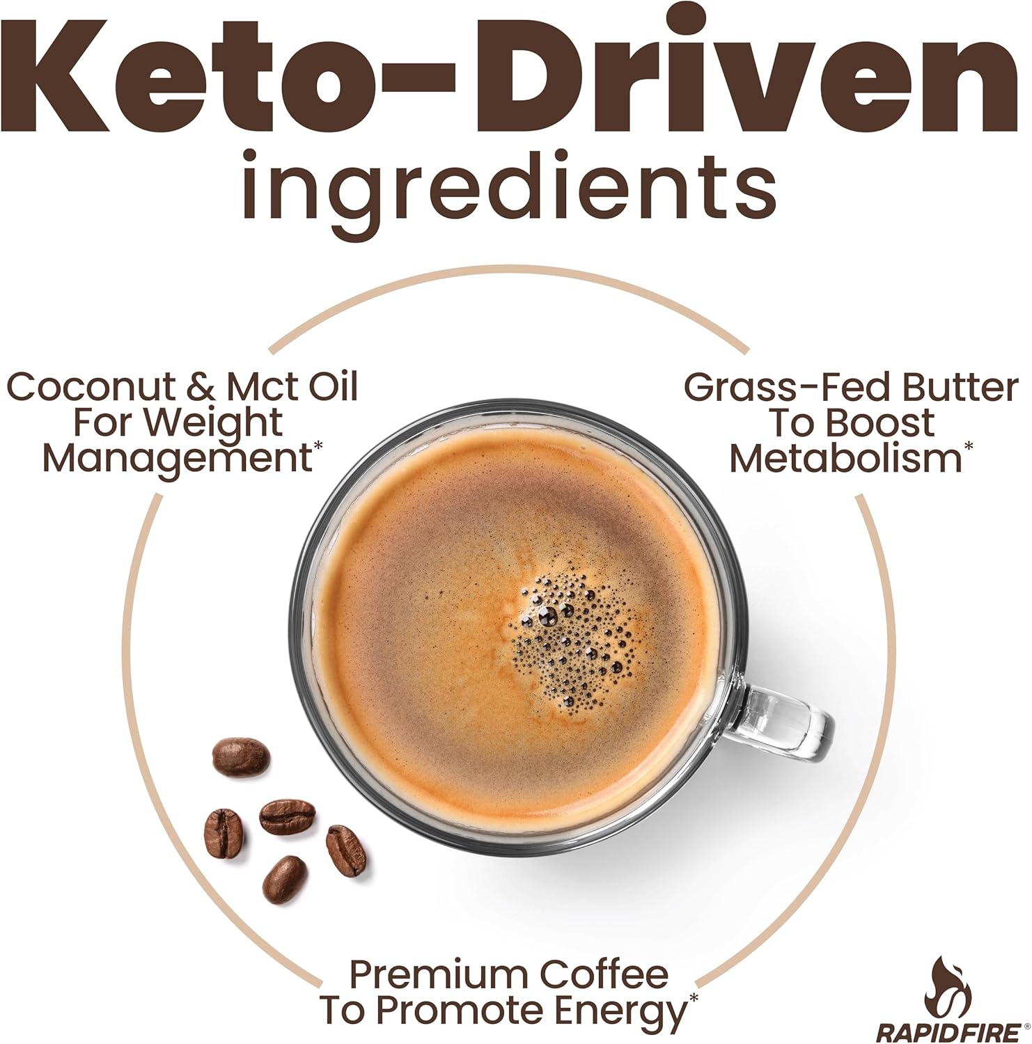 Rapid Fire Ketogenic Coffee Canister (Hazelnut) 7.93 oz