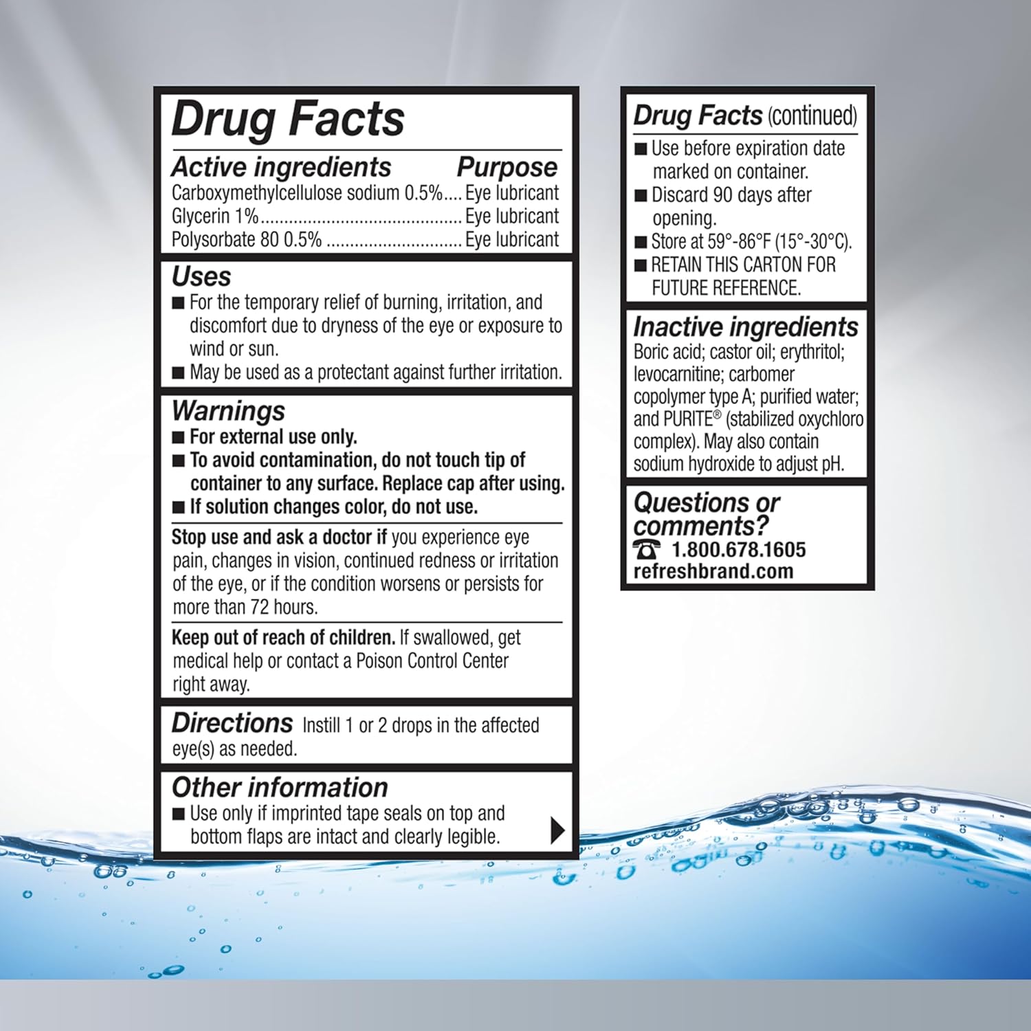 Refresh Optive Advanced Eye Drops, 0.33 Fl Oz (Twin Pack)