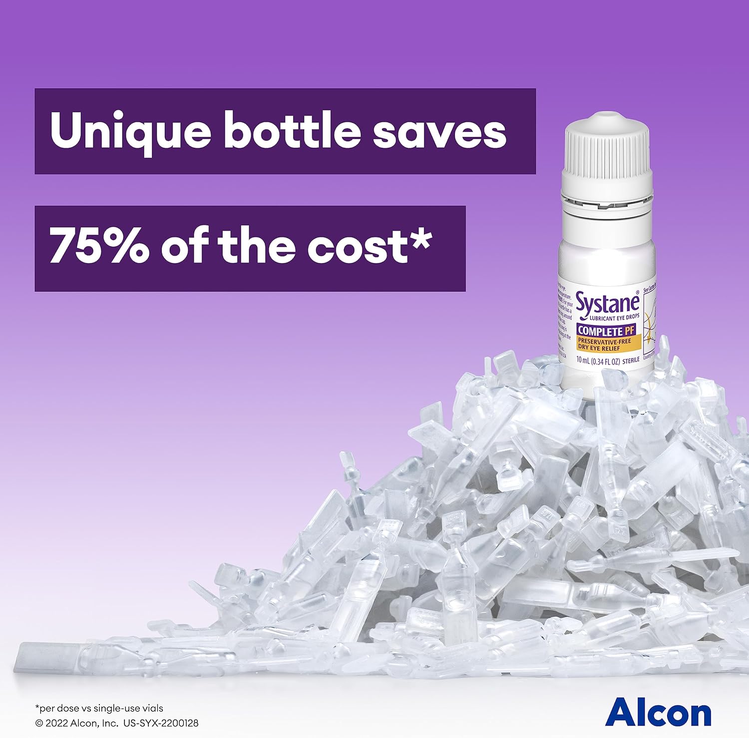 Systane COMPLETE PF Multi-Dose Preservative Free Dry Eye Drops 0.34 Fl Oz, 2 count