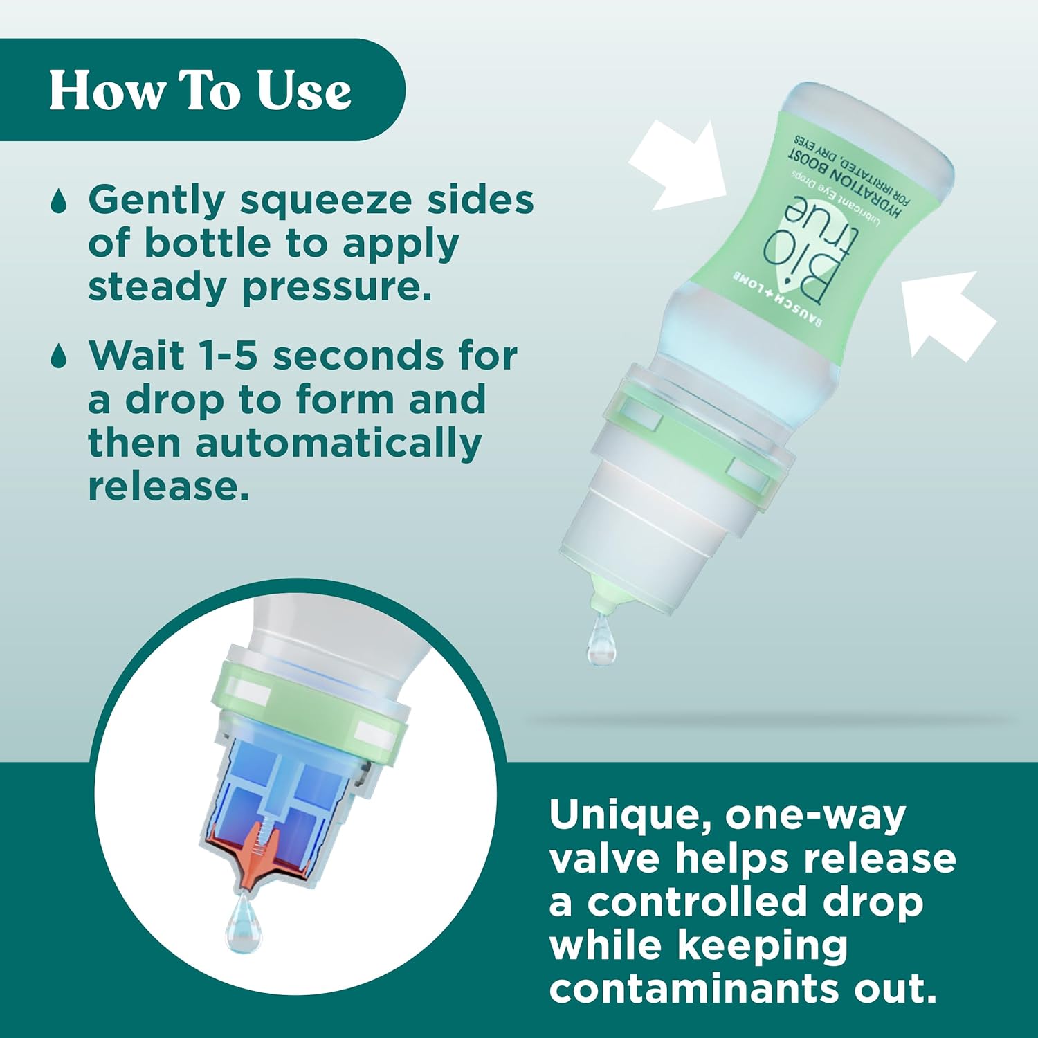 Biotrue Hydration Boost Eye Drops for Irritated and Dry Eyes, 0.33 FL OZ (10 mL), Pack of 2