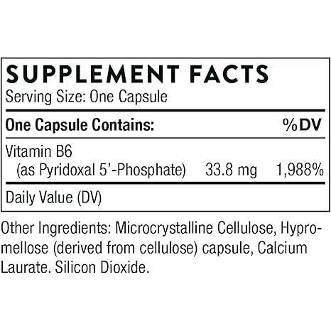 Thorne, Pyridoxal 5'-Phosphate, 180 Capsules
