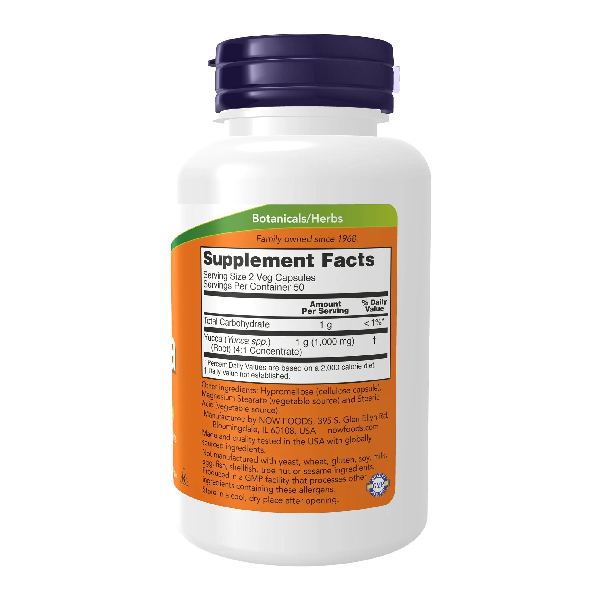 NOW Foods, Yucca, 500 mg, 100 Capsules