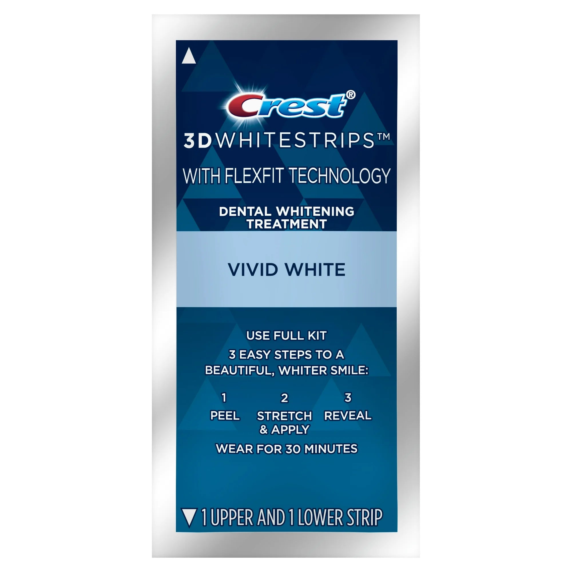 Crest 3D Whitestrips Vivid White Teeth Whitening Kit, 24 Strips