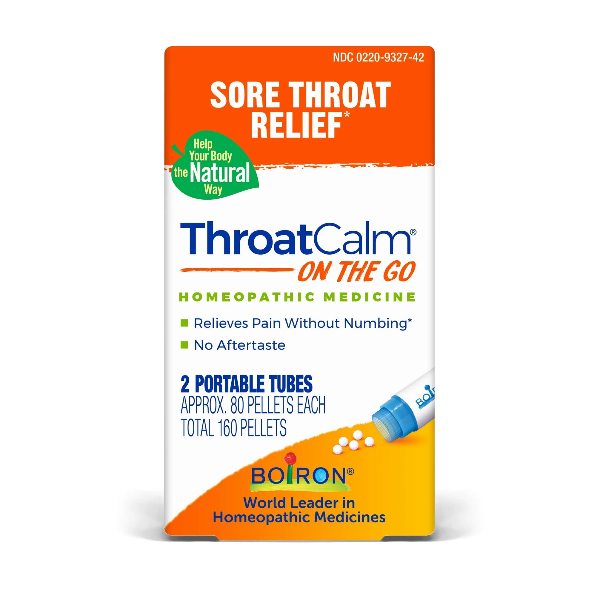 ThroatCalm On the Go by Boiron Homeopathic Medicine For Sore Throat Relief - 160 Pellet