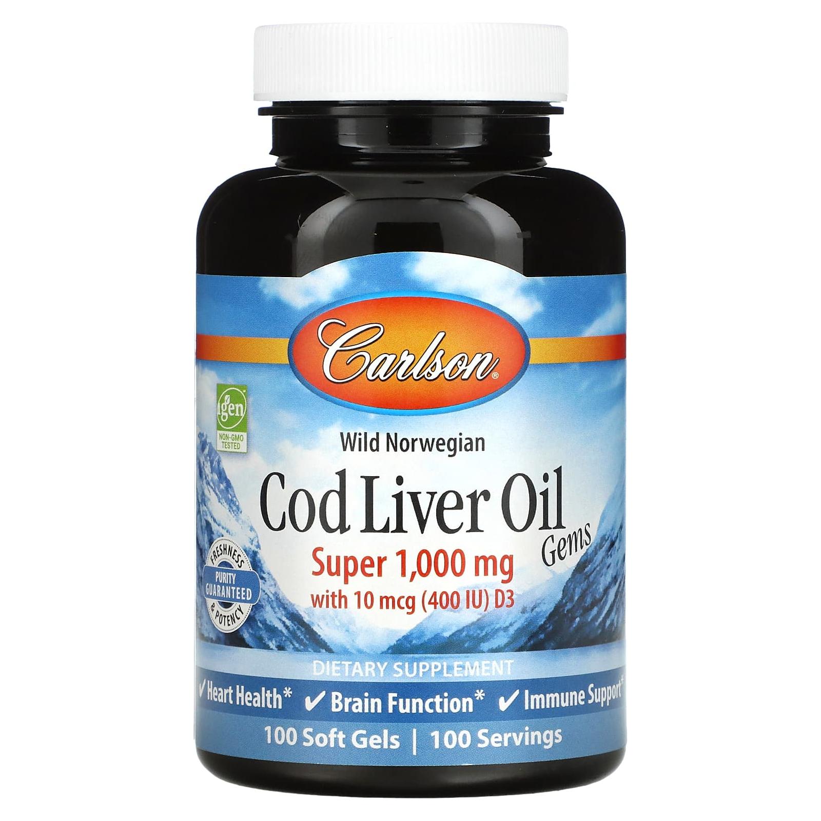 Carlson Labs, Super Cod Liver, 100 Softgels