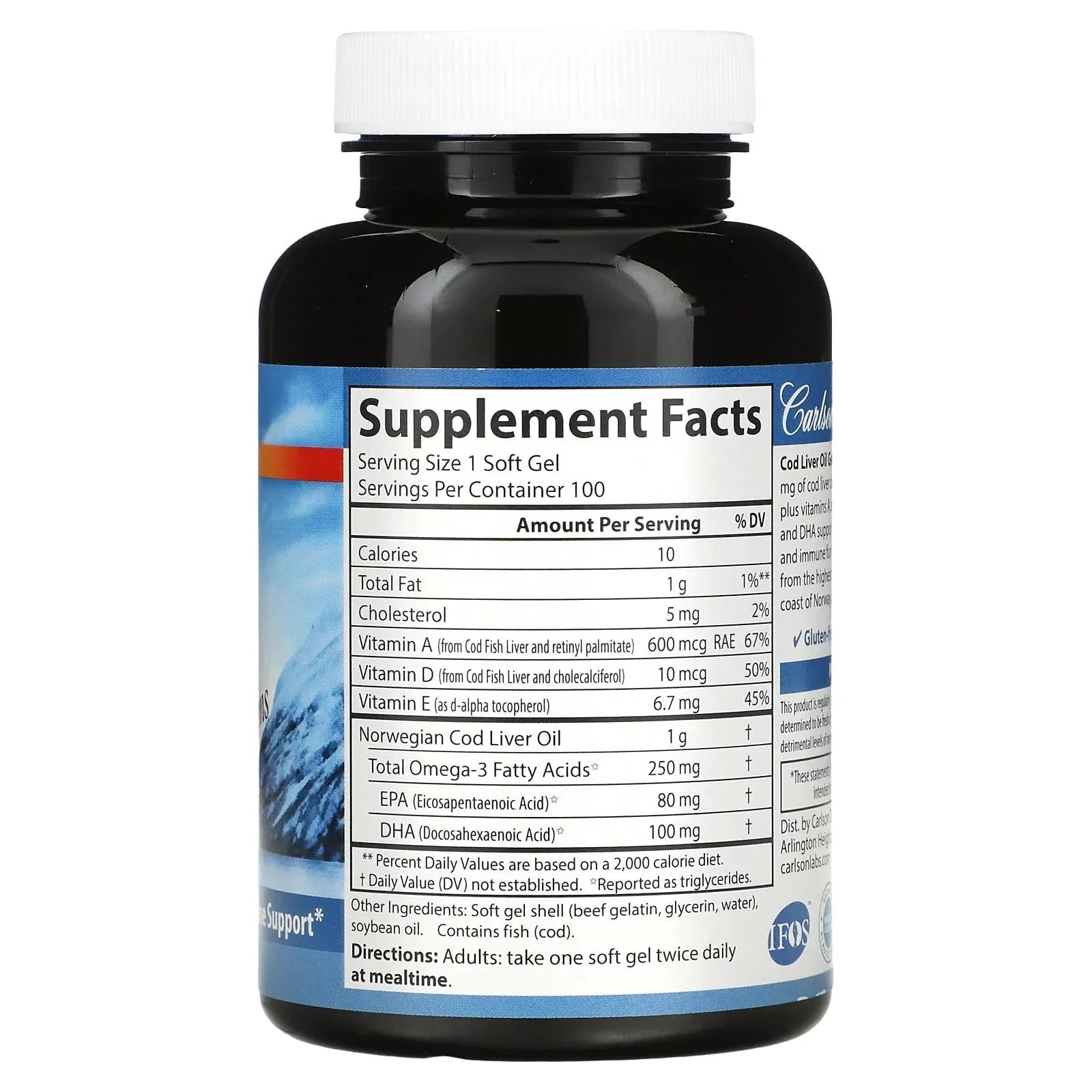 Carlson Labs, Super Cod Liver, 100 Softgels