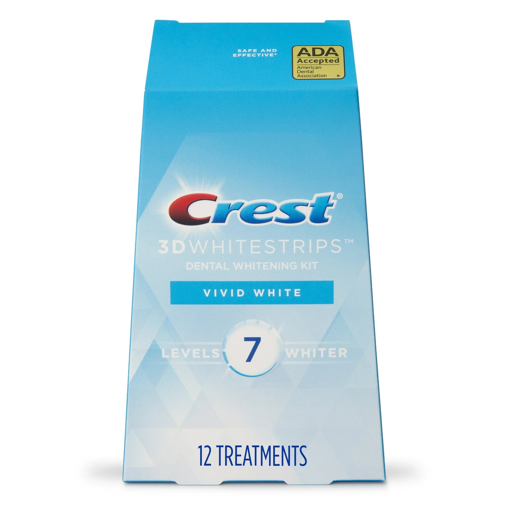 Crest 3D Whitestrips Vivid White Teeth Whitening Kit, 24 Strips