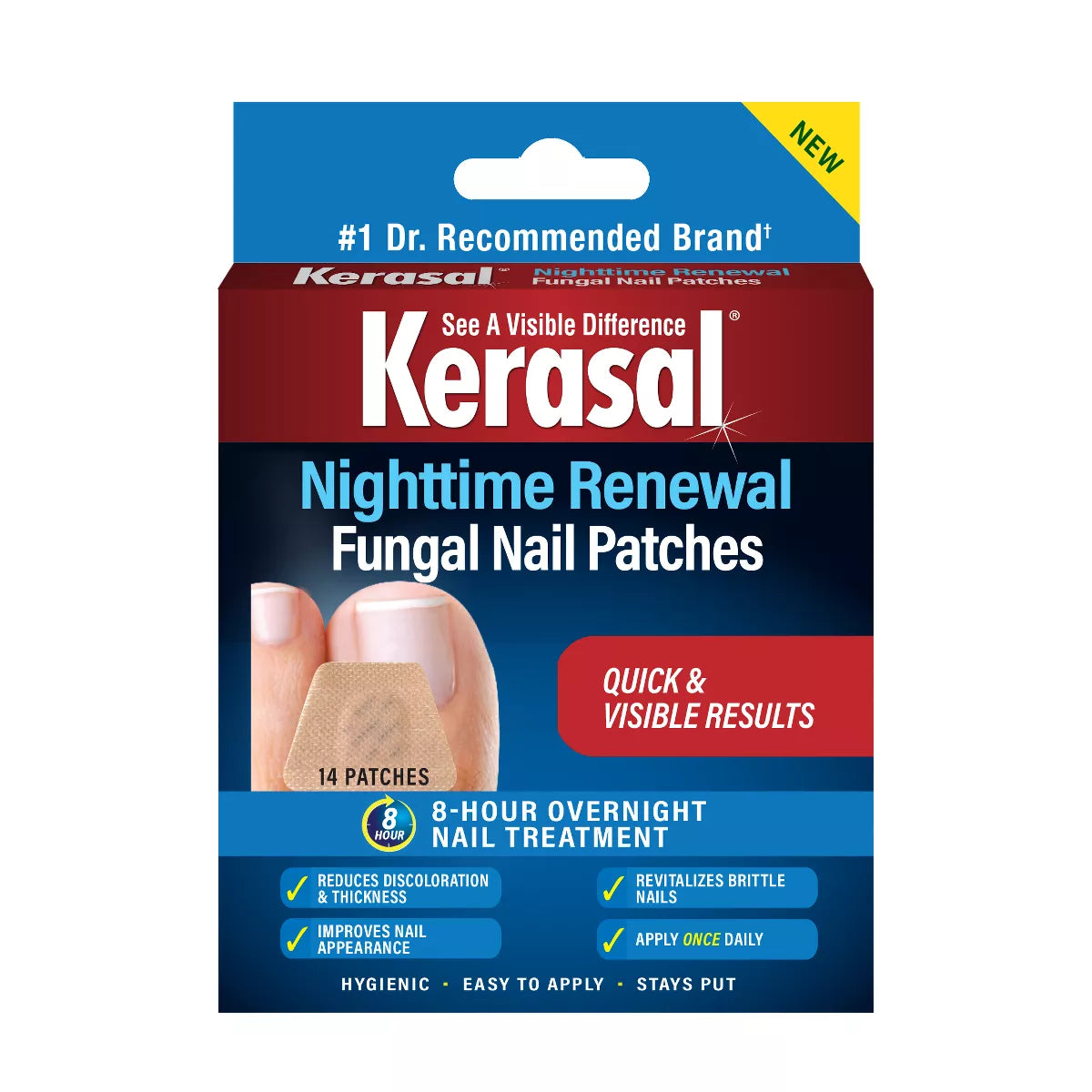 Kerasal Nighttime Fungal Nail Patches - 14ct