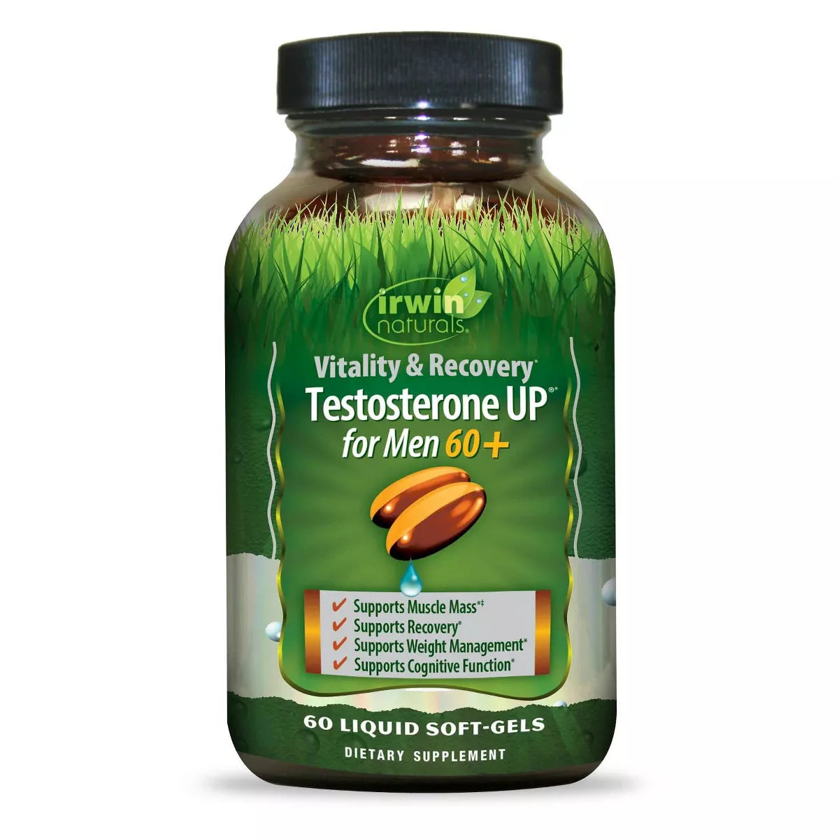 Irwin Naturals, Testosterone UP for Men 60+, 60 Liquid Softgels