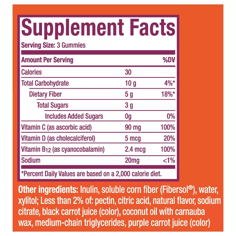 Metamucil Fiber + Vitamins Digestive Gummies - 72ct
