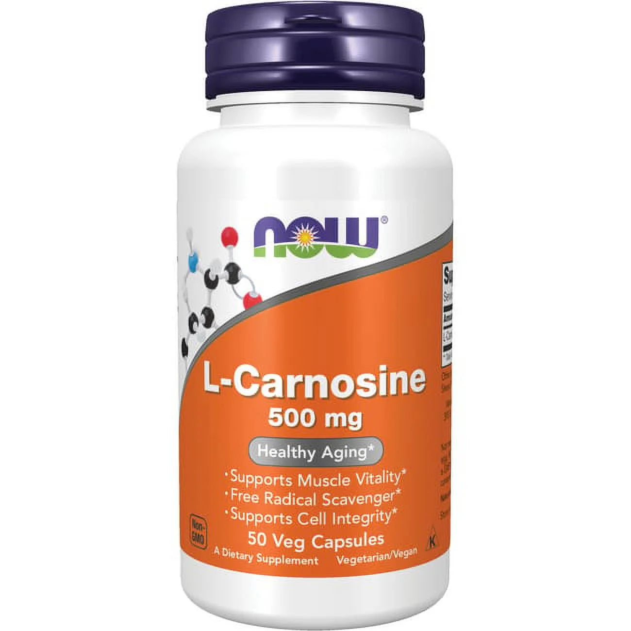 NOW Foods, L-Carnosine, 500 mg, 50 Veg Capsules