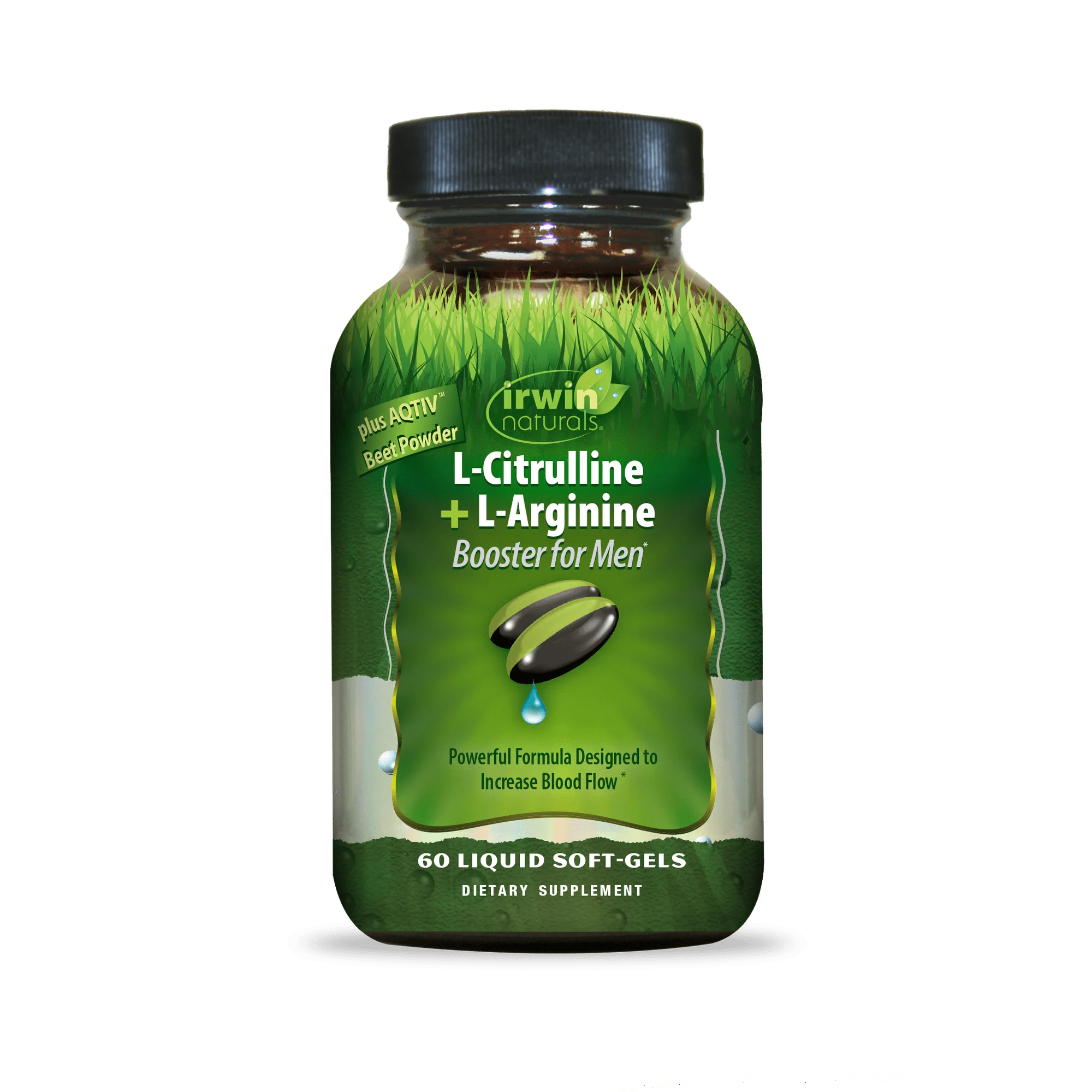 Irwin Naturals, L-Citrulline + L-Arginine, Booster for Men, 60 Liquid Soft-Gels