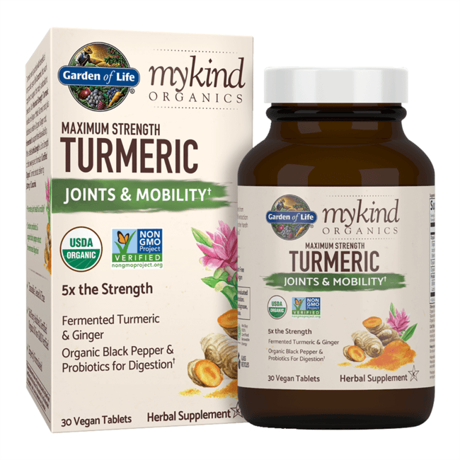 Garden of Life, Turmeric, Maximum Strength, 30 Vegan Tablets