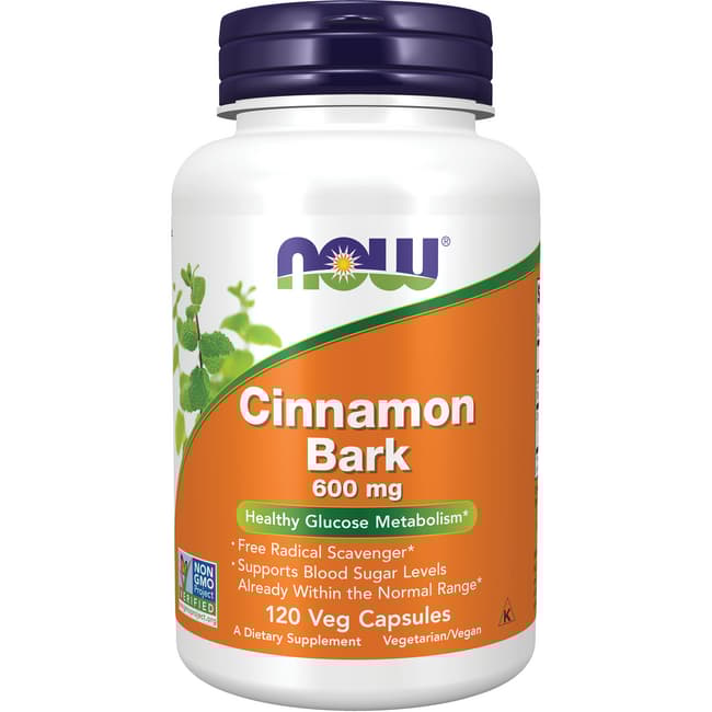 NOW Foods, Cinnamon Bark, 600 mg, 120 Veg Capsules