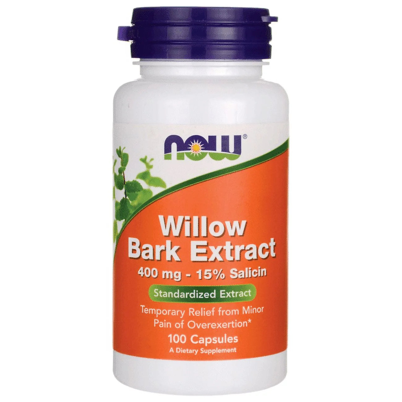 NOW Foods, Willow Bark Extract, 400 mg, 100 Veg Capsules