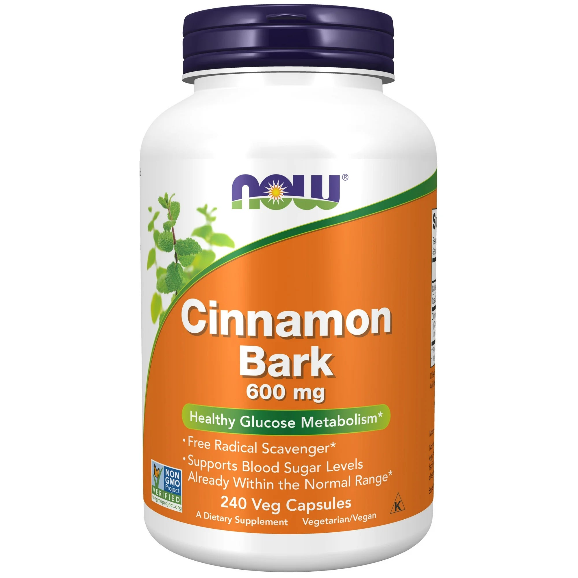 NOW Foods, Cinnamon Bark, 600 mg, 240 Veg Capsules