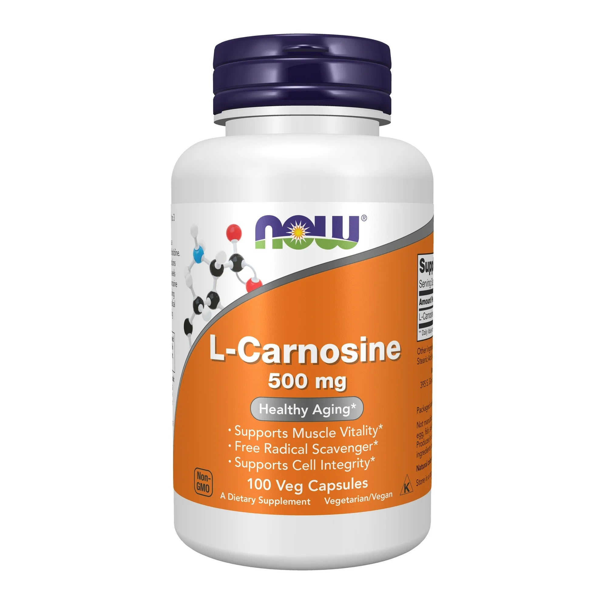 NOW Foods, L-Carnosine, 500 mg, 100 Veg Capsules