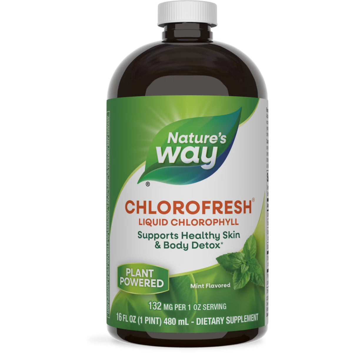 Nature’s Way Chlorofresh Liquid Chlorophyll, Internal Deodorant*, Unisex, Mint Flavored, 16 Fl Oz