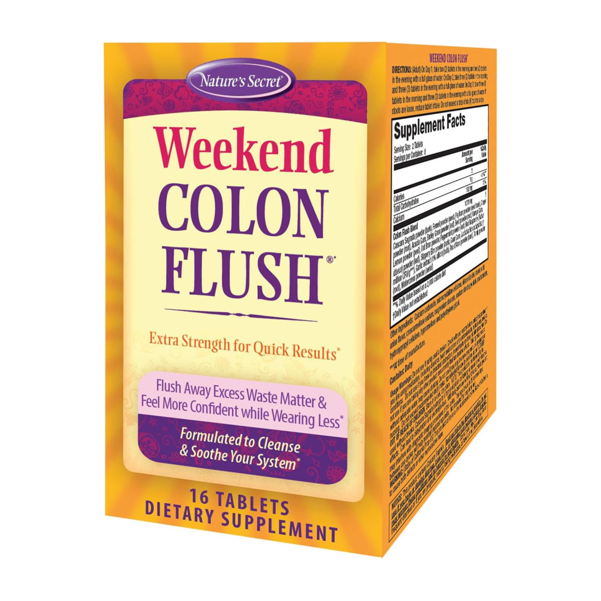 Nature's Secret, Weekend Colon Flush®, 16 Tablets