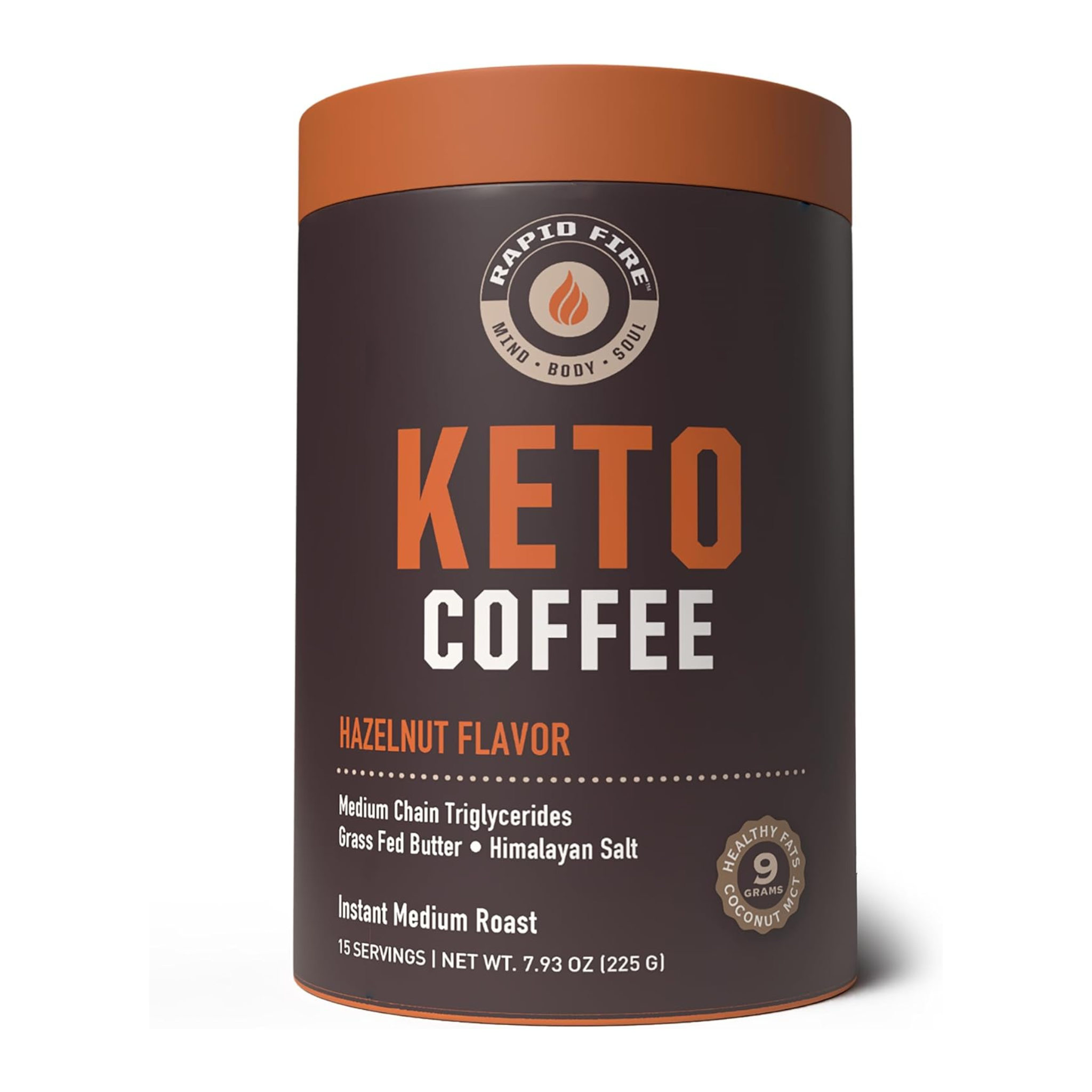 Rapid Fire Ketogenic Coffee Canister (Hazelnut) 7.93 oz