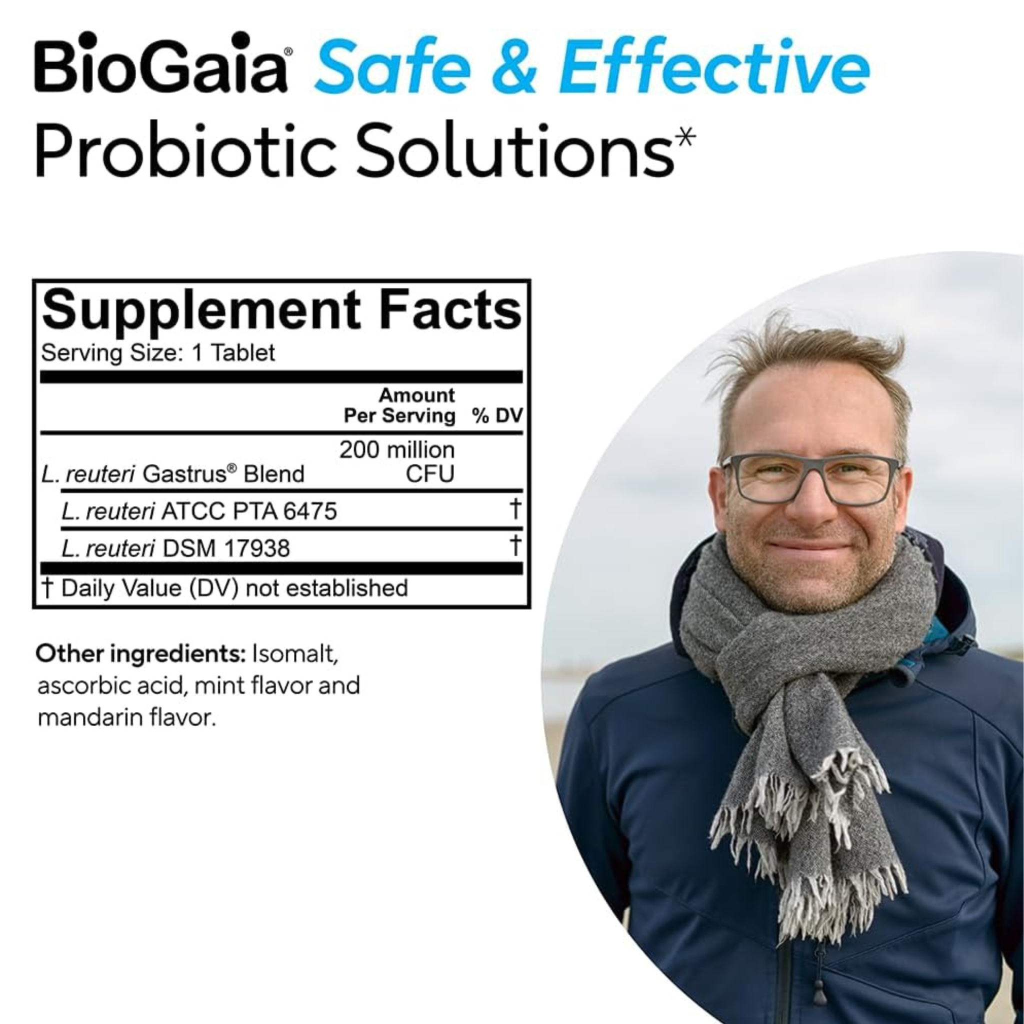 BioGaia, Gastrus For Optimal Gut Health, Mandarin, 30 Tablets