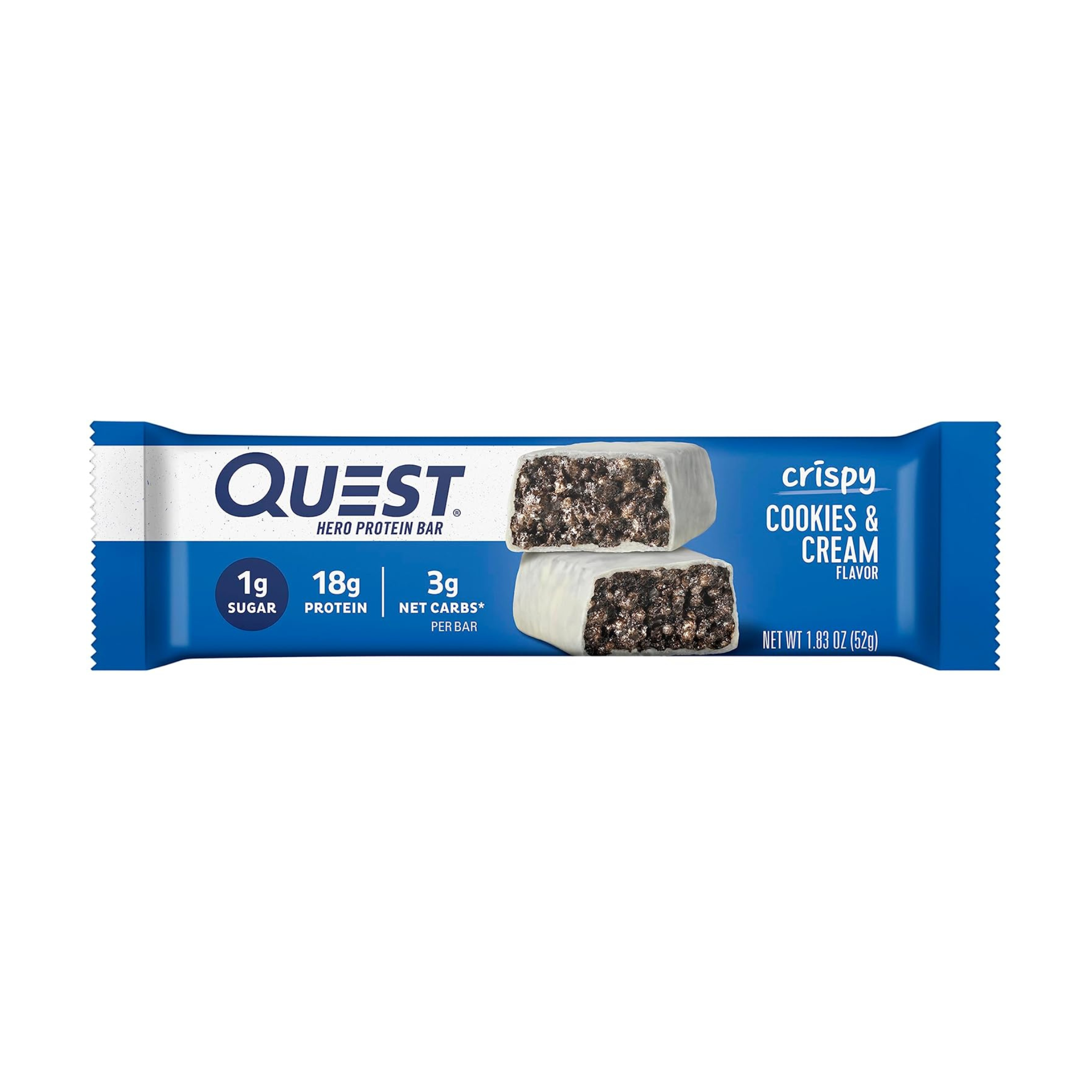 Quest Nutrition, Hero Protein Bar, Crispy Cookies & Cream, 12 Bars, 1.83 oz (52 g) Each